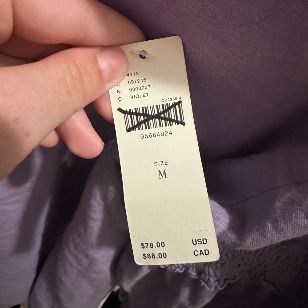 NWT Pilcro Crew-Neck Ruched & Smocked Sleeve Top - Picture 7 of 7